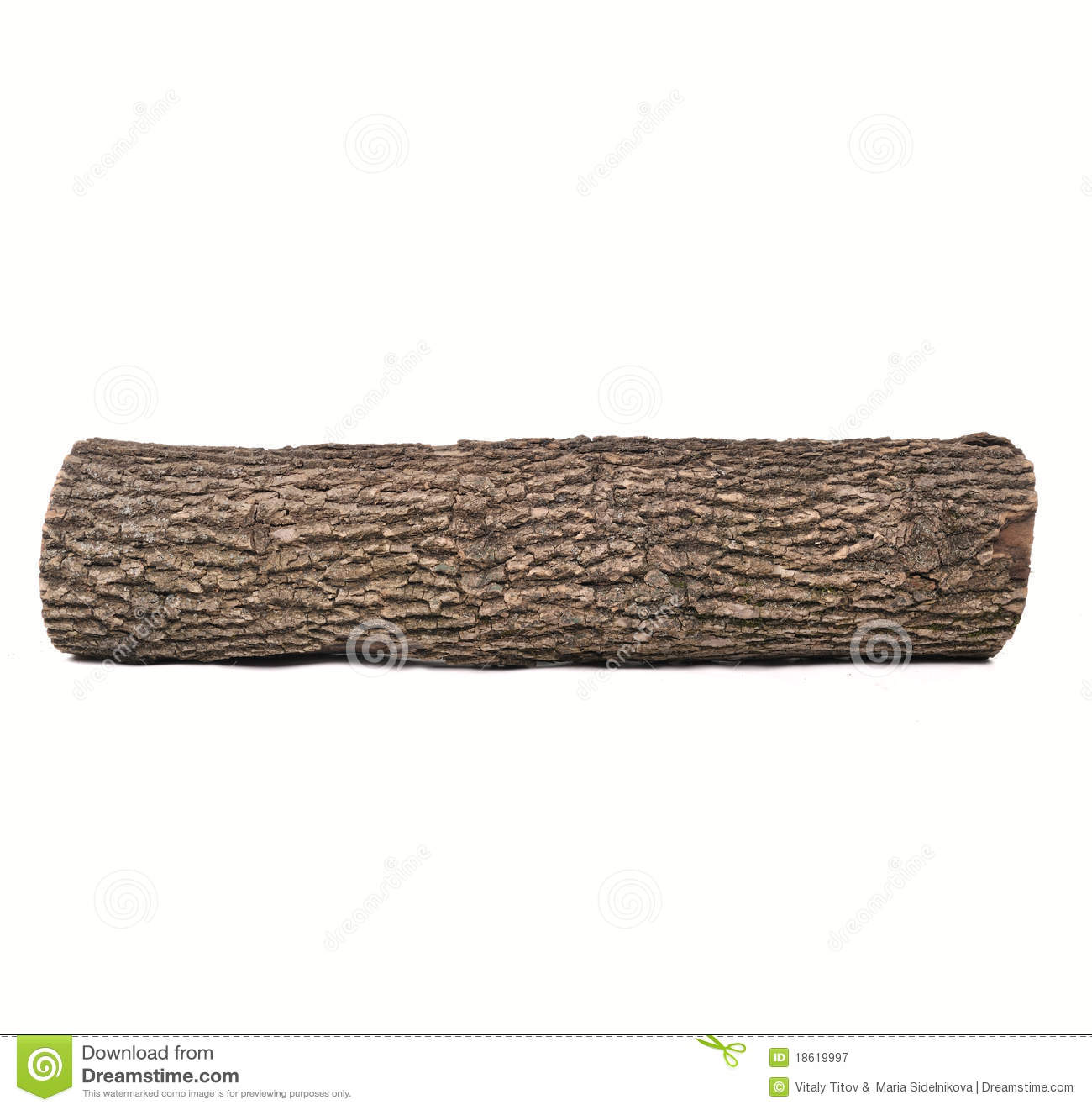     Free Stock Photography  Single Piece Of Dark Wood Isolated On White