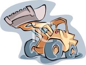 Front Loader Construction Vehicle   Royalty Free Clipart Picture