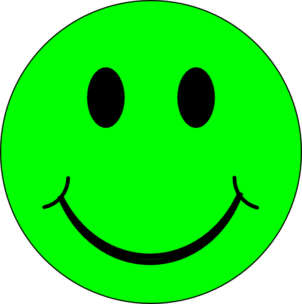 Happy Green Face Clip Art At Clker Com   Vector Clip Art Online    
