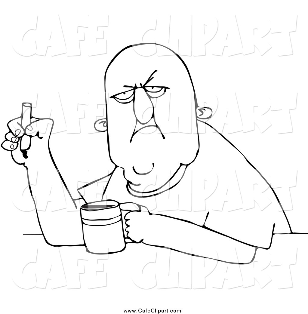 Larger Preview  Vector Cartoon Clip Art Of A Black And White Bald