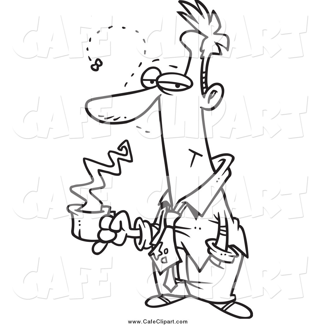 Larger Preview  Vector Cartoon Clip Art Of A Black And White Stinky