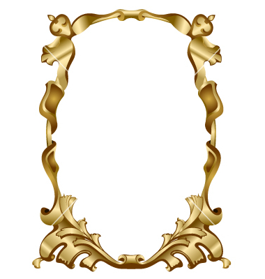 Ornate Gold Frame Vintage Gold Frame Vector 6890 Jpg