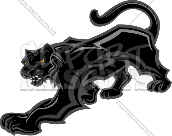 Panther Mascot Body Vector Graphic   Clipart 4 Mascots   Quality Team    