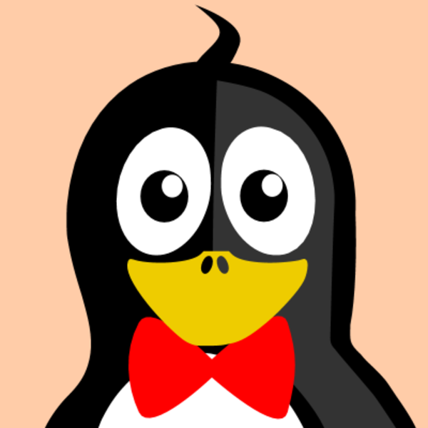 Penguin Face With Bow Tie Vector Clip Art