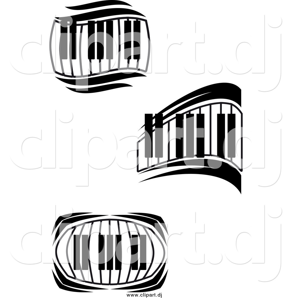 Piano Keyboard Clipart Black And White   Clipart Panda   Free Clipart    