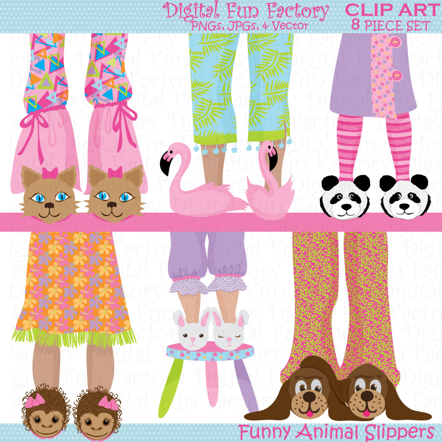 Piece Funny Animal Slippers Legs Shoe Clip Art Cute Clipart Sports