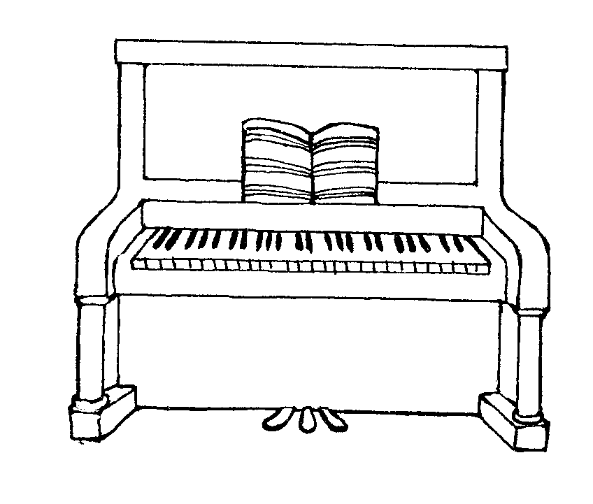 Pix For   Piano Clipart Black And White   Cliparts Co