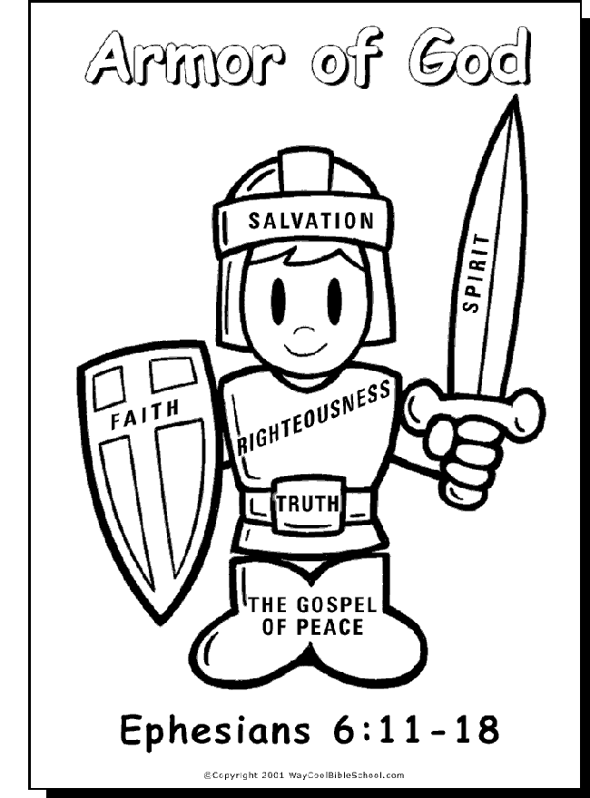 Poster Gif  650 880  Armour Of God Colouring Page  Could Copy Onto A4