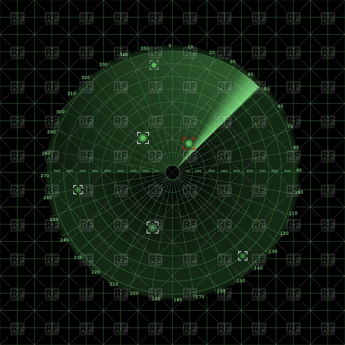 Radar Screen On Grid 86811 Download Royalty Free Vector Clipart  Eps    