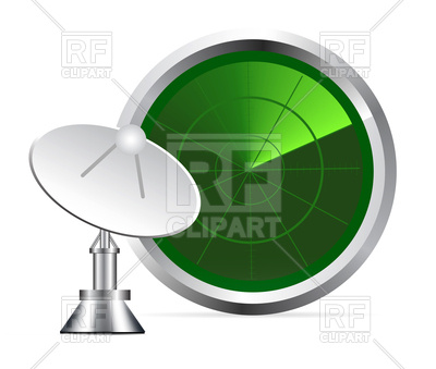 Radar Screen With Antenna 75429 Download Royalty Free Vector Clipart    