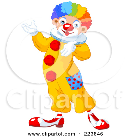 Royalty Free  Rf  Clipart Illustration Of A Cute Clown Boy Riding A