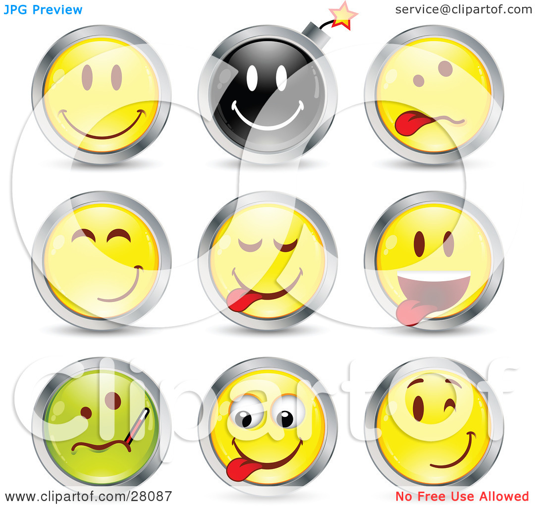 Sick Smiley Face With Thermometer Goofy Teasing Sick And