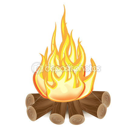 Single Campfire Isolated   Stock Vector   Corneliap  11785369