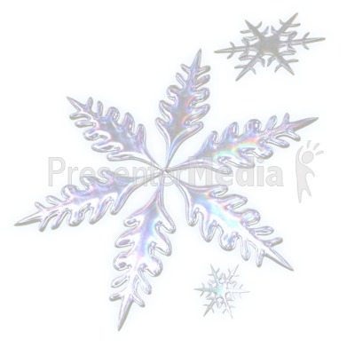 Three Snowflakes Presentation Clipart
