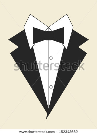 Tuxedo Bow Tie Clipart Vector Black Tuxedo With Bow