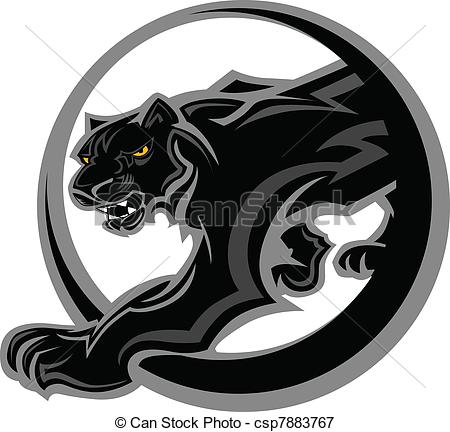 Vectors Illustration Of Panther Mascot Body Vector Graphic   Graphic