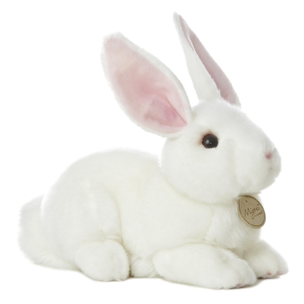 White Stuffed Animal Bunny Realistic Stuffed White Rabbit