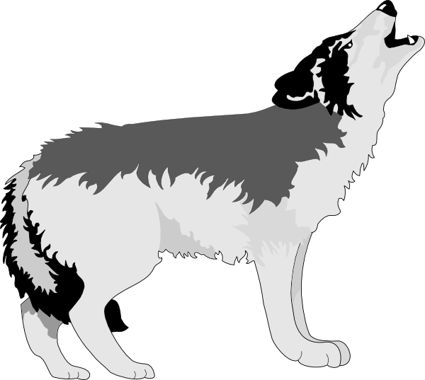 Wolf Howling Clip Art At Clker Com   Vector Clip Art Online Royalty    
