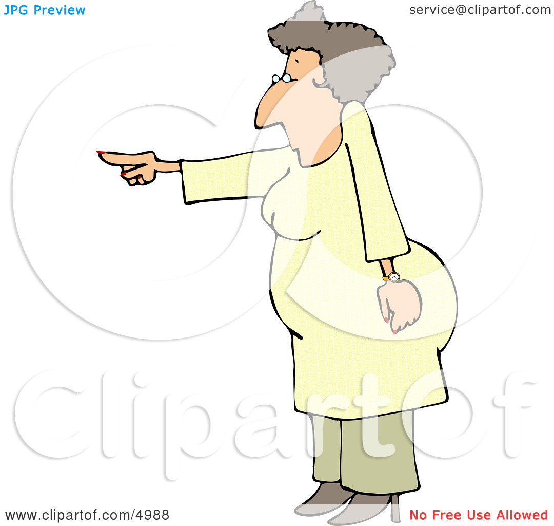 Agitated Woman Pointing Her Finger At Someone Clipart By Djart  4988