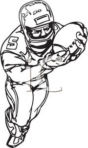 And White Cartoon Of A Football Receiver Catching The Ball   Apkxda