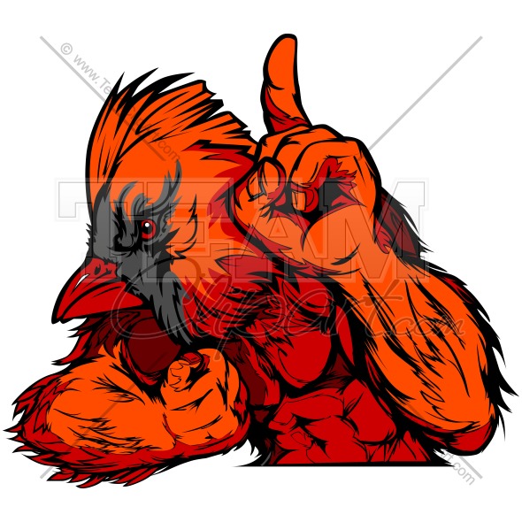 Cardinal Wrestler Clipart Image In An Easy To Edit Vector Format 