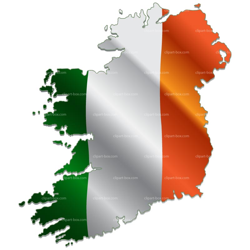 Clipart Ireland Flag Map   Royalty Free Vector Design