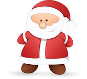 Cute Christmas Santa Vector   Clipart Graphic