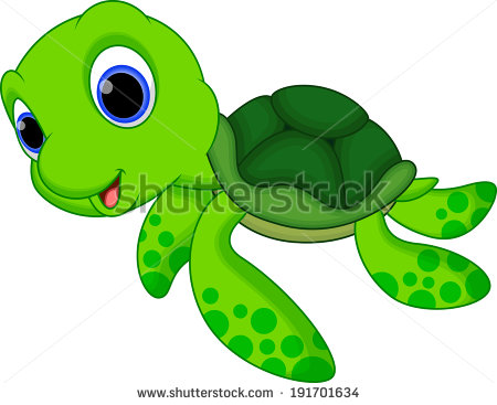 Cute Turtle Cartoon   Stock Photo