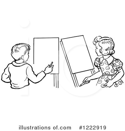 Easel Clipart  1222919 By Picsburg   Royalty Free  Rf  Stock