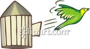 Escape Clipart Bird Escaping From Its Cage Royalty Free Clipart