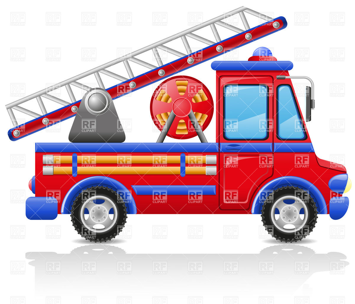 Fire Escape Truck 19194 Download Royalty Free Vector Clipart  Eps