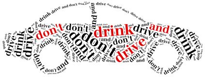 Graphic Design Related To Driving After Alcohol Royalty Free Stock