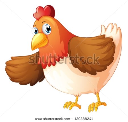 Illustartion Of A Big Fat Hen On A White Background   Stock Vector