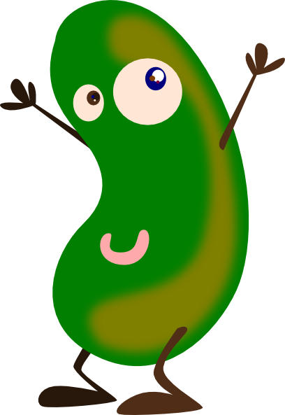 Kidney Bean Character Clipart