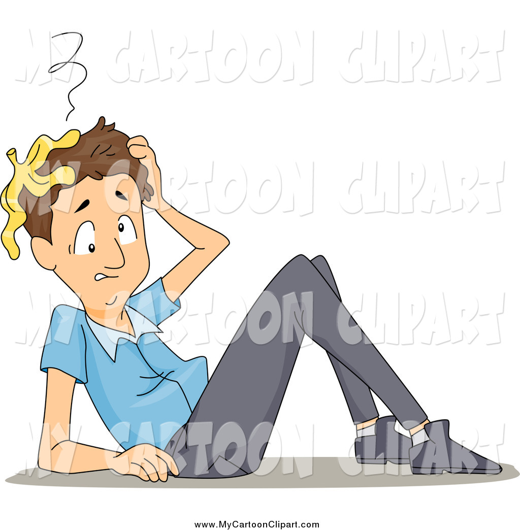 Larger Preview Clip Art Of A White Man With Banana Peel On His Head