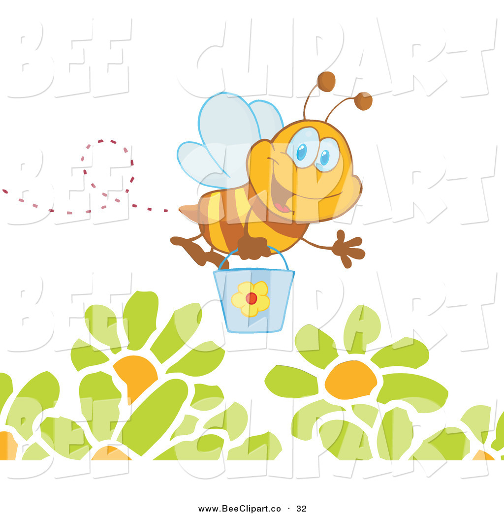 Larger Preview  Vector Clip Art Of A Happy And Smiling Honey Bee