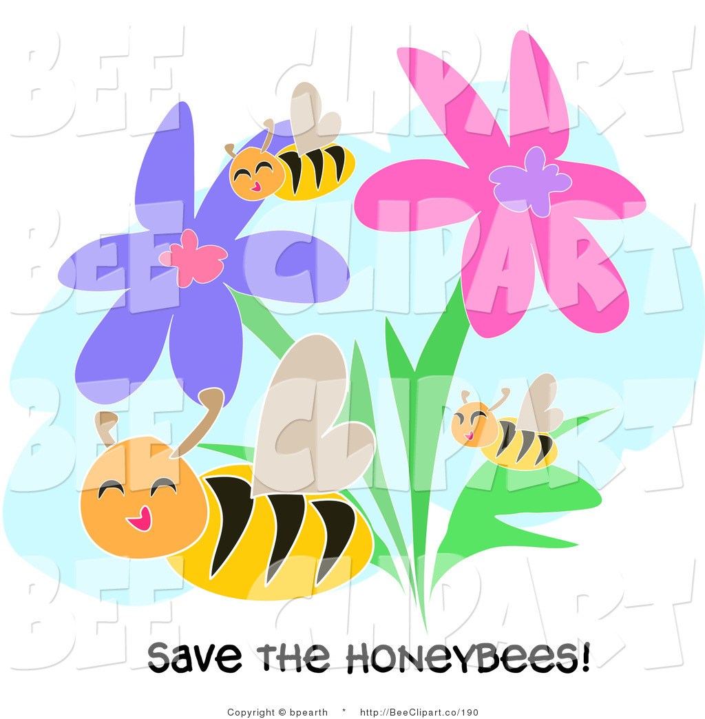Larger Preview  Vector Clip Art Of Three Yellow Honey Bees Flying