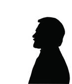 Man Face Silhouette   Royalty Free Clip Art