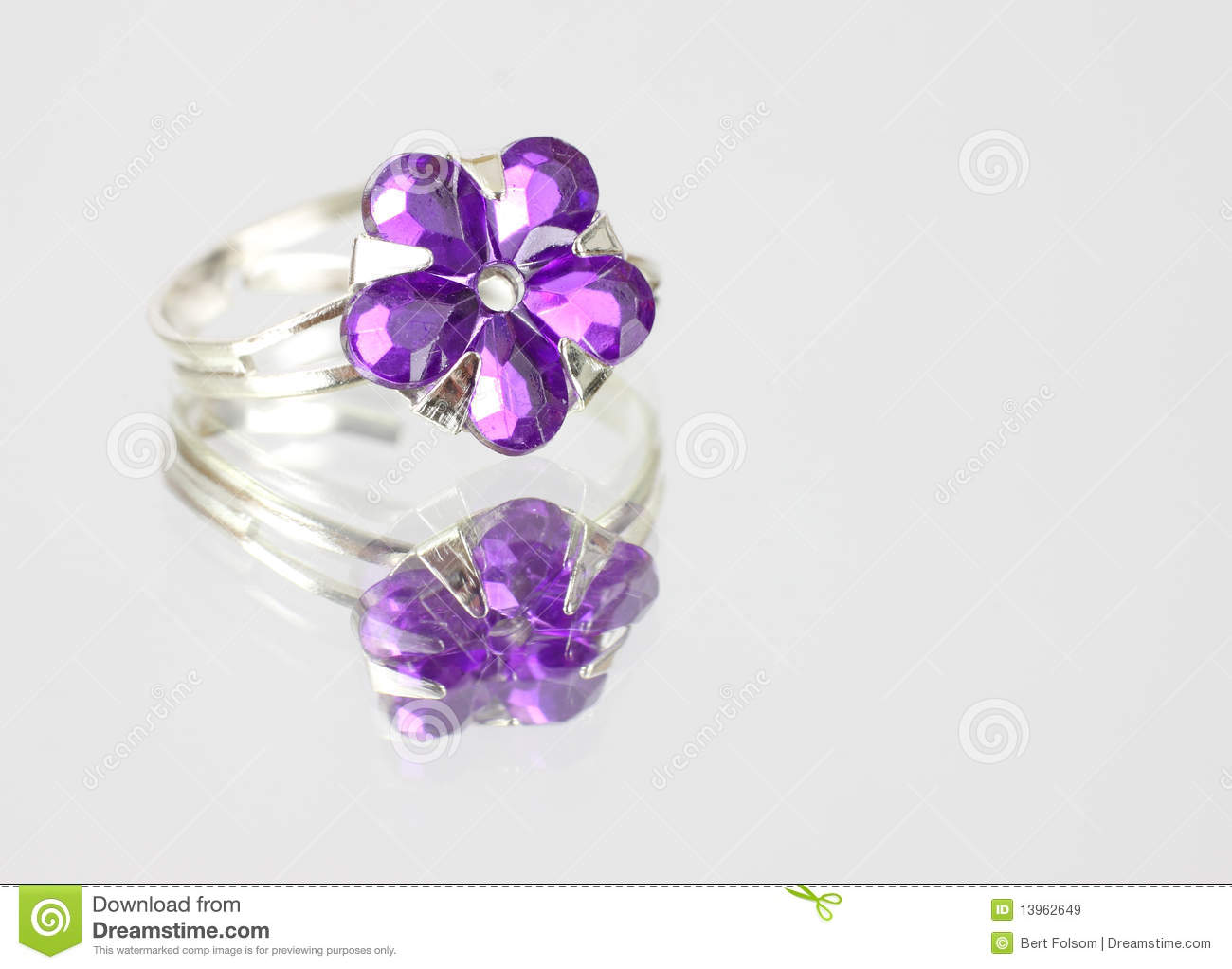 Pretty Purple Costume Jewelry Ring Royalty Free Stock Images   Image    
