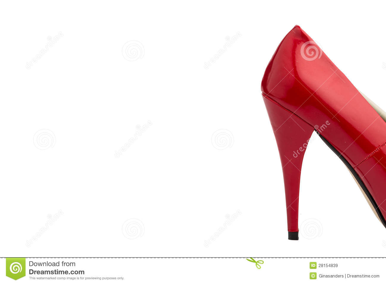 Red Women S High Heels In Front Of White Background  Symbol Image    