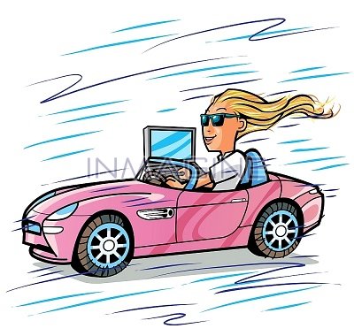 Teen Driving Cartoon Car Pictures