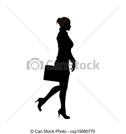Woman   Business Woman With Briefcase Csp15680770   Search Eps Clipart