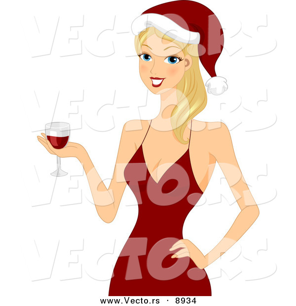     Young Lady Holding Red Wine For Christmas By Bnp Design Studio    8934