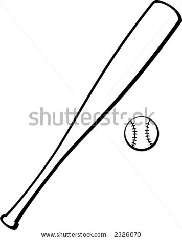 Baseball Bat Clipart Stock Vector Baseball Bat And Ball 2326070 Jpg