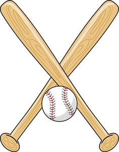 Baseball Bats Clipart Image   Two Crossed Baseball Bats And A Baseball