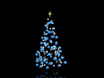 Blue And Silver Christmas Decorations Royalty Free Stock Photos