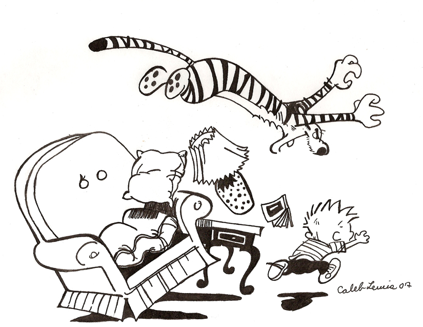 Calvin And Hobbes Coloring Pages