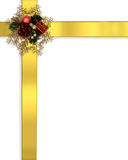 Christmas Border Ribbons Gold Royalty Free Stock Photography