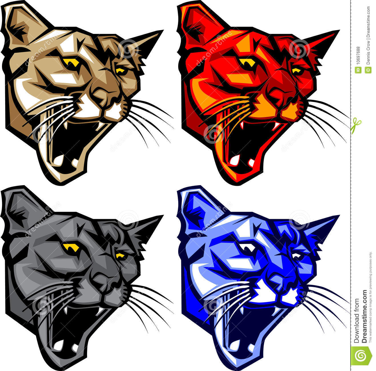Cougar   Panther Mascot Logo Royalty Free Stock Photos   Image