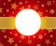Holiday Frame In Red And Golden Colors Stock Image